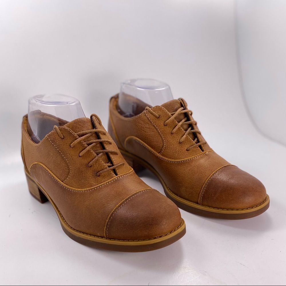 TIMBERLAND WOMEN'S BECKWITH LEATHER LACE UP OXFORD SHOES SZ 7.5 1.5”Heel
